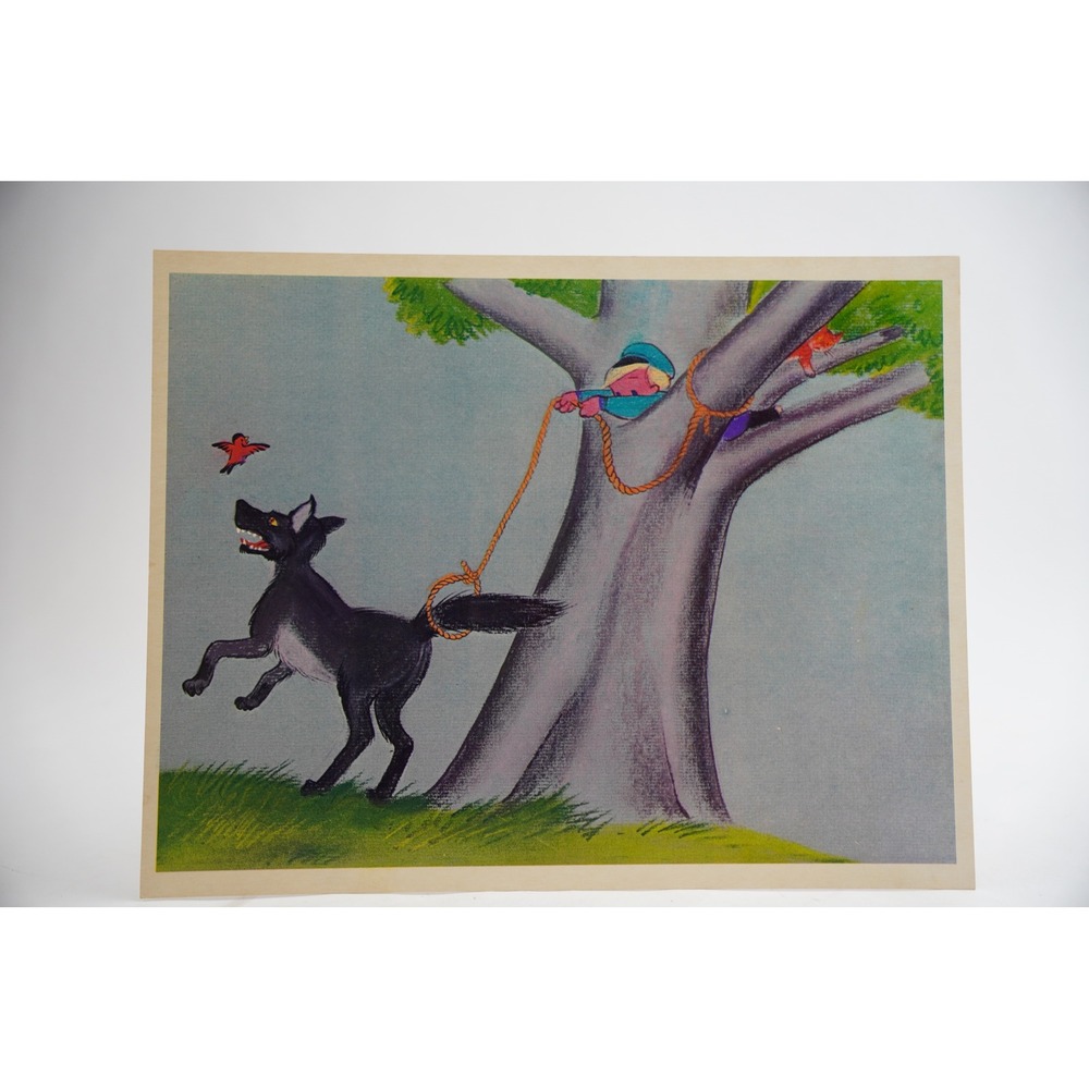 Cooper Films Peter And The Wolf Art Print Poster Kids 12.5x10 Vintage‎ 1970